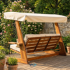 Vadi Concept Luna 2600 Premium Houten Schommelbank Beige Crème