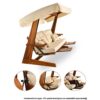 Vadi Concept Luna 2600 Premium Houten Schommelbank Beige Crème