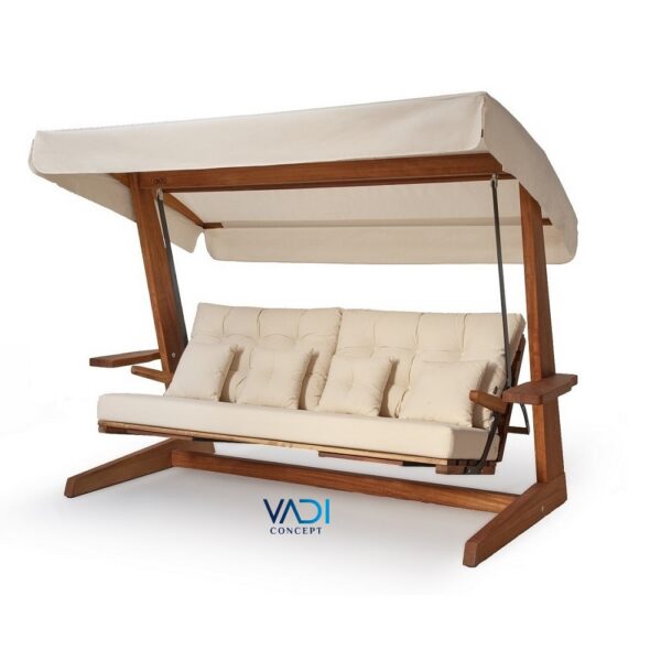 Vadi Concept Luna 2600 Premium Houten Schommelbank Beige Crème