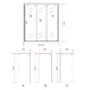 3 Delige Schuifdeur voor Nis 80 x 200 cm