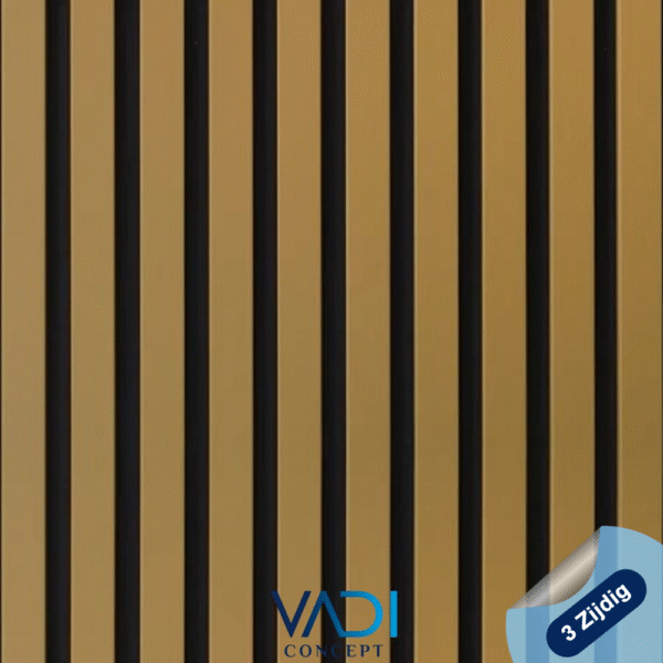 Akoestisch Wandpaneel - 60x280 cm - 3 Zijdig - 13 mm, PREMIUM - M84 - GOUD