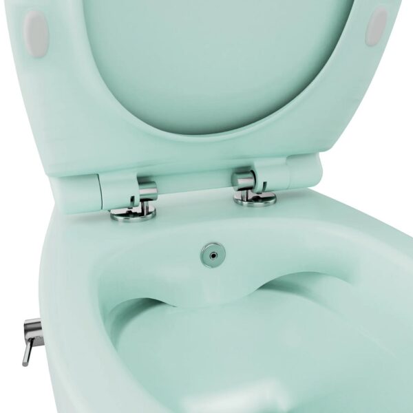 Wandcloset met bidet mint, geintegreerde kraan koud, randloos, inclusief softclose toiletbril 2