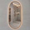 Ovale LED Badkamerspiegel 50 x 100 cm Geborsteld Koper - Met Verwarming - Touchbediening - Verlichting 3500-6500K