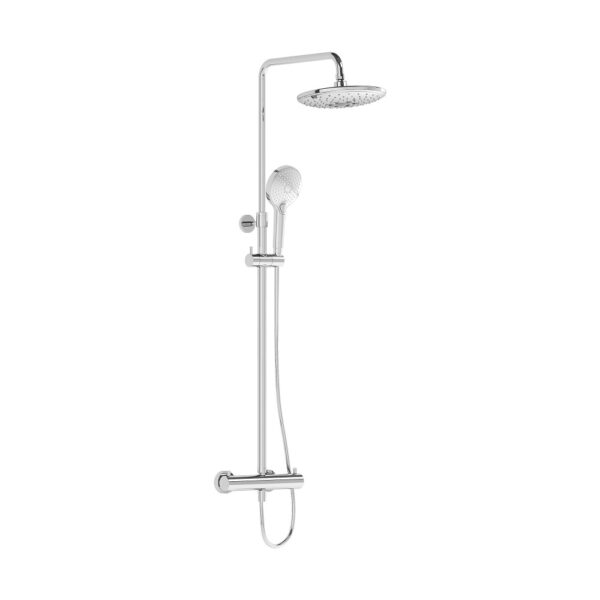 VitrA AquaHeat Bliss 250 Thermostatische Douchezuil - Regendoucheset met Handdouche - Chroom