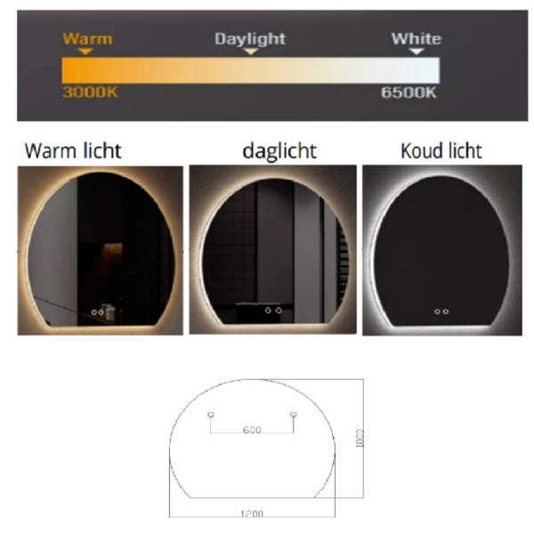 Zonsopkomst Led Spiegel Met Verwarming (120x100cm)png