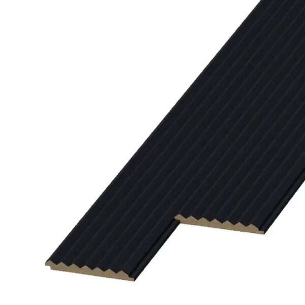 DECORATIEVE WANDPANEEL MDF, WP10 - Y76 MAT ZWART ( 12,6 x 280 cm )