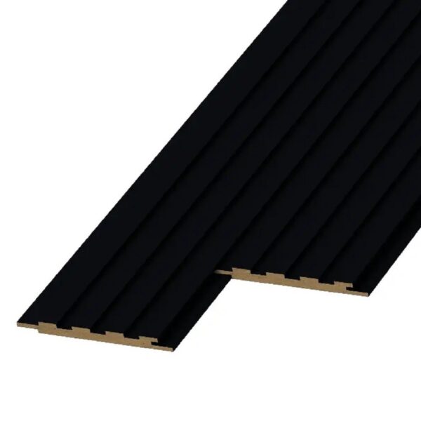 DECORATIEVE WANDPANEEL MDF, WP12 -Y76 MAT ZWART ( 15,7 x 280 cm )