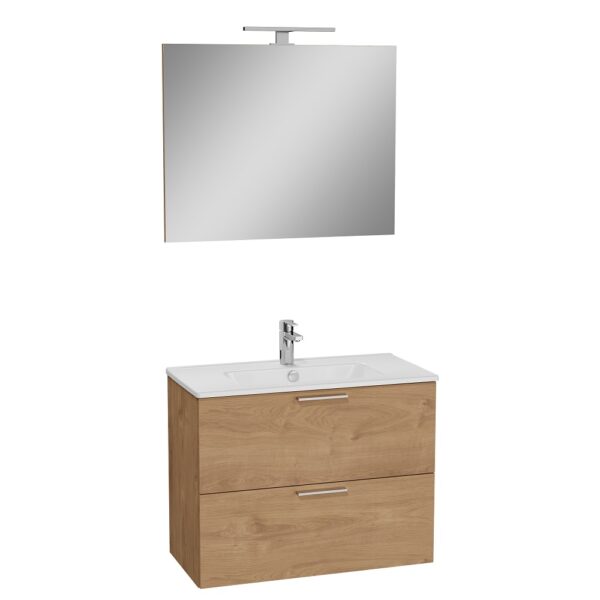 Vitra Mia Badkamermeubelset Gouden Eik 80cm