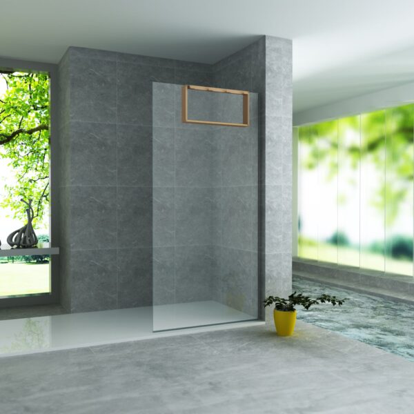 Opbouwnis Voor Douchewand 4 Handdoekhaken Aluminium 60x30x8 Cm Geborsteld Koper 1