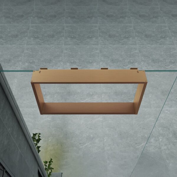 Opbouwnis Voor Douchewand 4 Handdoekhaken Aluminium 60x30x8 Cm Geborsteld Koper 2