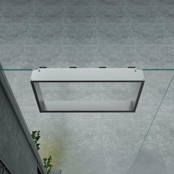Opbouwnis Voor Douchewand 4 Handdoekhaken Aluminium 60x30x8 Cm Glanzend Aluminium 1