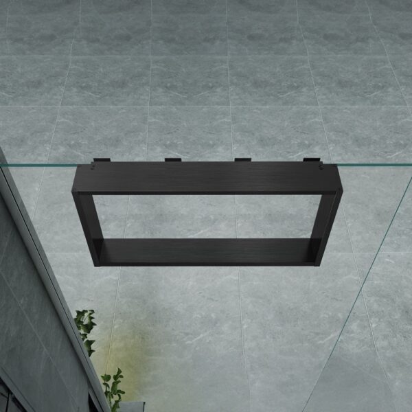 Opbouwnis Voor Douchewand 4 Handdoekhaken Aluminium 60x30x8 Cm Gunmetal 1