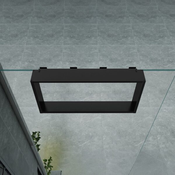 Opbouwnis Voor Douchewand 4 Handdoekhaken Aluminium 60x30x8 Cm Mat Zwart 1
