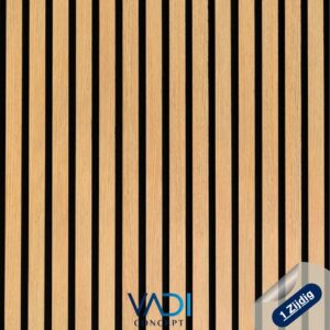 Akoestisch Wandpaneel - 60x280 cm - 1 Zijdig - 18 mm, ECO - L300 - NATUREL EIKEN