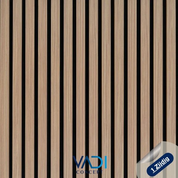 Akoestisch Wandpaneel - 60x280 cm - 1 Zijdig - 18 mm, ECO - L360 - ZEBRANO EIKEN