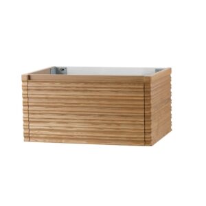 Wastafelonderkast 1 lade greeploos soft close – 79x40x52 cm licht walnoten