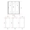 3 Delige Schuifdeur voor Nis 100 x 200 cm