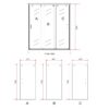 3 Delige Schuifdeur voor Nis 120 x 200 cm