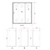 3 Delige Schuifdeur voor Nis 90 x 200 cm