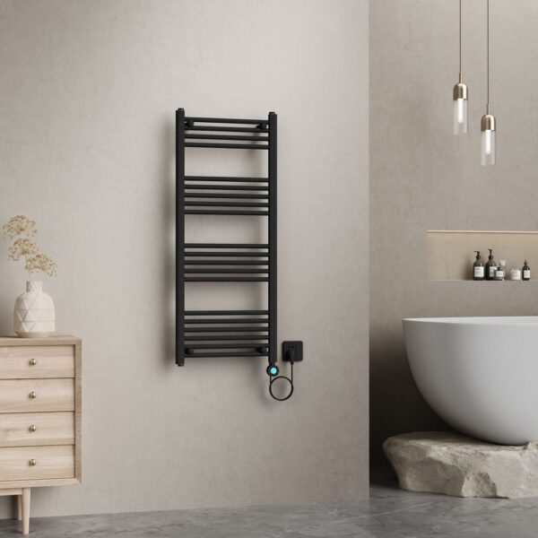 Elektrische Handdoekdroger Smart WiFi - Mat Zwart - 700W - 1200x500 mm