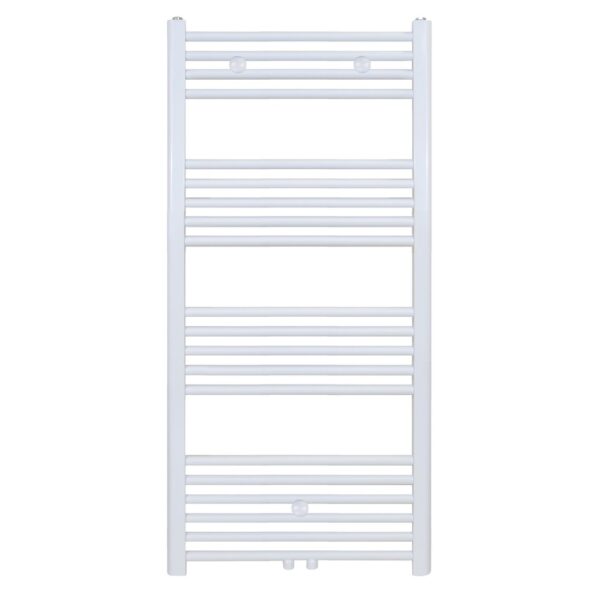 HANDDOEKRADIATOR MIDDEN AANSLUITING, 1200X400, 458 WATT, GLANS WIT