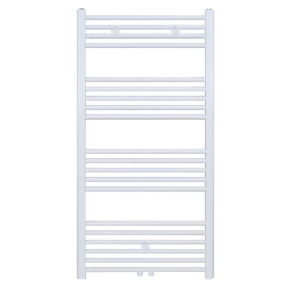 HANDDOEKRADIATOR MIDDEN AANSLUITING, 1200X500, 537 WATT, GLANS WIT