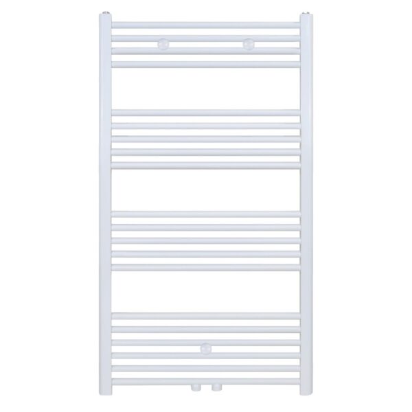 Handdoekdroger Glanzend Wit 120 x 60 cm - 616 Watt - Links/Rechts of Middenaansluiting - Design Badkamerradiator