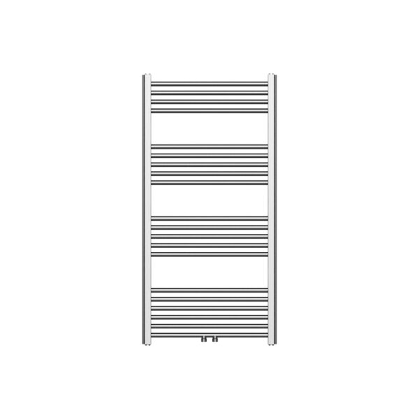 Handdoekdroger Geborsteld RVS 120 x 60 cm - 414 Watt - Links/Rechts of Middenaansluiting - Design Badkamerradiator