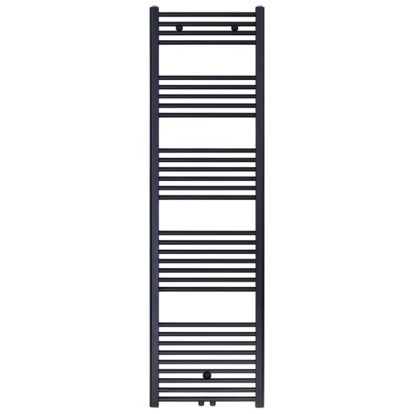 Handdoekdroger Mat Zwart 180 x 40 cm - 699 Watt - Links/Rechts of Middenaansluiting - Design Badkamerradiator
