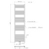 HANDDOEKRADIATOR MIDDEN AANSLUITING, 1800X500