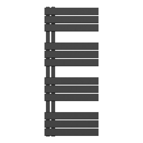 Handdoekradiator links rechts aansluiting combi, 1200x500, 593w, zwart