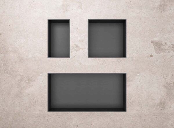 Inbouwnis (300x300x100mm), gunmetal grijs 3