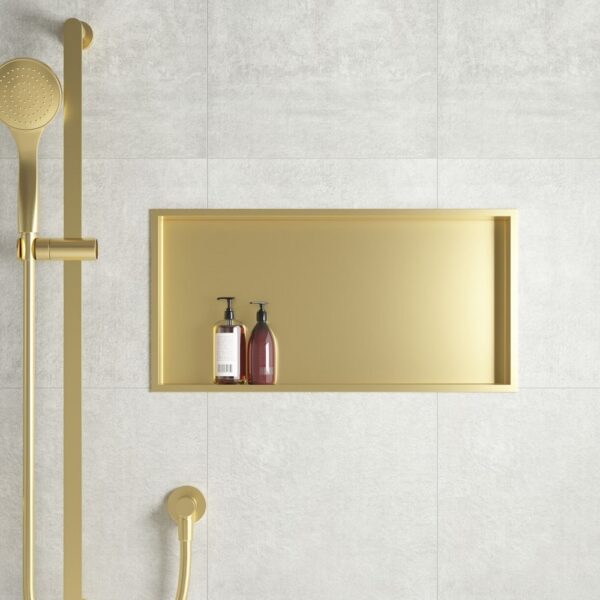Inbouwnis 30 x 60 x 7 cm Geborsteld Goud