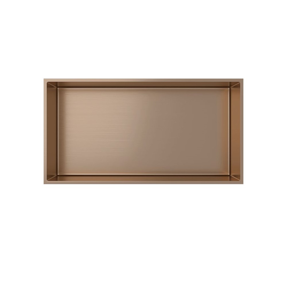 Inbouwnis 30 x 60 x 7 cm - Geborsteld Koper Wandnis voor Badkamer en Toilet