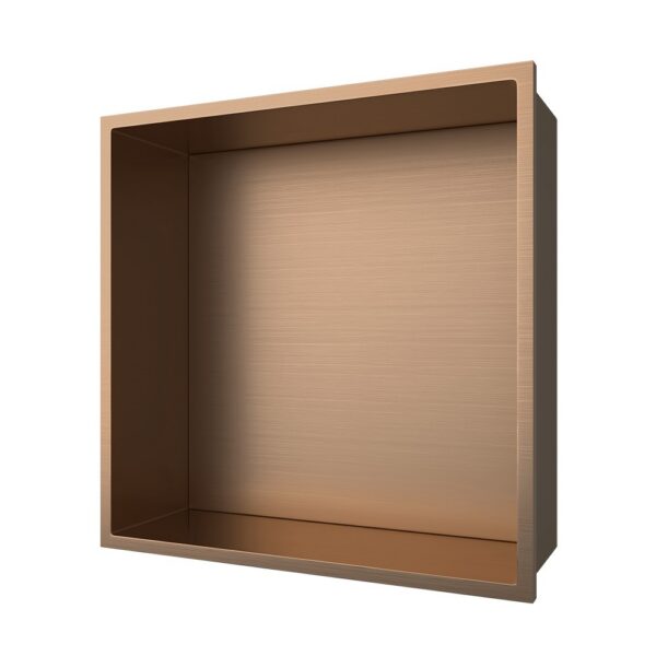 Inbouwnis 30x30x7 cm Geborsteld Koper