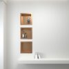 Inbouwnis 30x30x7 cm Geborsteld Koper