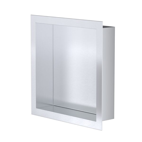 Inbouwnis 30x30x7 cm Geborsteld RVS