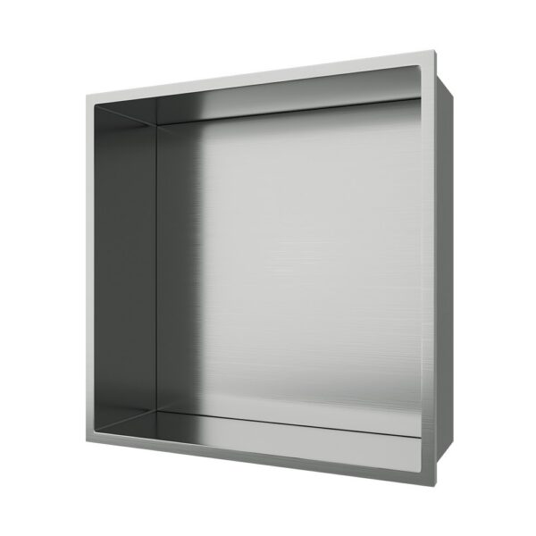 Inbouwnis 30x30x7 cm Geborsteld RVS
