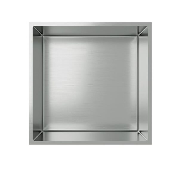 Inbouwnis 30x30x7 cm Geborsteld RVS