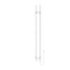 Staafhanddoekdroger elektrisch, dubbel, 120w, Ø2,5cm,150x16,8x12,7 cm, glanzend wit