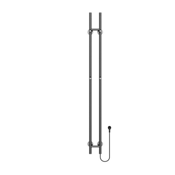 Staafhanddoekdroger elektrisch, dubbel, 120w, Ø2,5cm,150x16,8x12,7 cm, gunmetal