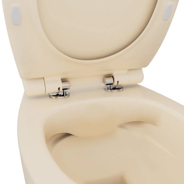 Wandcloset ivoor, zonder spoelrand, inclusief softclose toiletbril 2