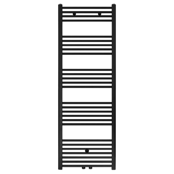 Handdoekdroger Mat Zwart 160 x 50 cm - 721 Watt - Links/Rechts of Middenaansluiting - Design Badkamerradiator
