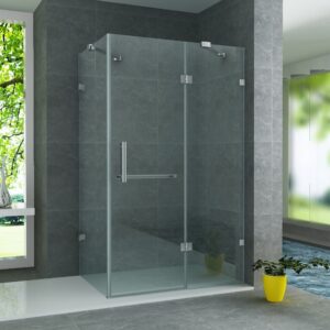 Douchecabine 90x120 cm met Draaideur en Zijwand 8 mm Veiligheidsglas Helder Glas Chroom Antikalk
