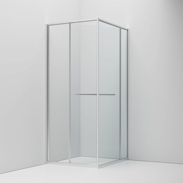 Douchecabine schuifdeur naar binnen 90x90x200 cm helder veiligheidsglas chroom 1