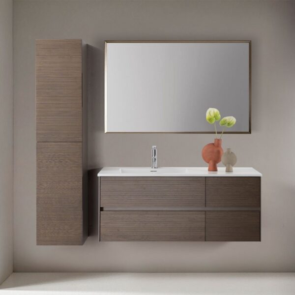 Layda wastafelonderkast 4 lades greeploos soft close 119x49x52 cm donker walnoten 6