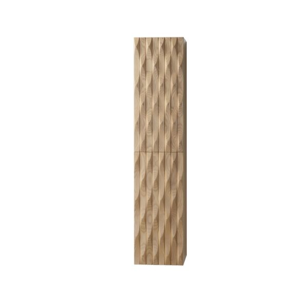 Magnolia kolomkast 2 deuren greeploos soft close omkeerbaar 35x160x35 cm licht eiken 1