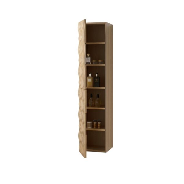 Magnolia kolomkast 2 deuren greeploos soft close omkeerbaar 35x160x35 cm licht eiken 2