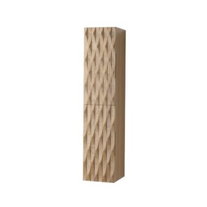 Magnolia kolomkast 2 deuren greeploos soft close omkeerbaar 35x160x35 cm licht eiken