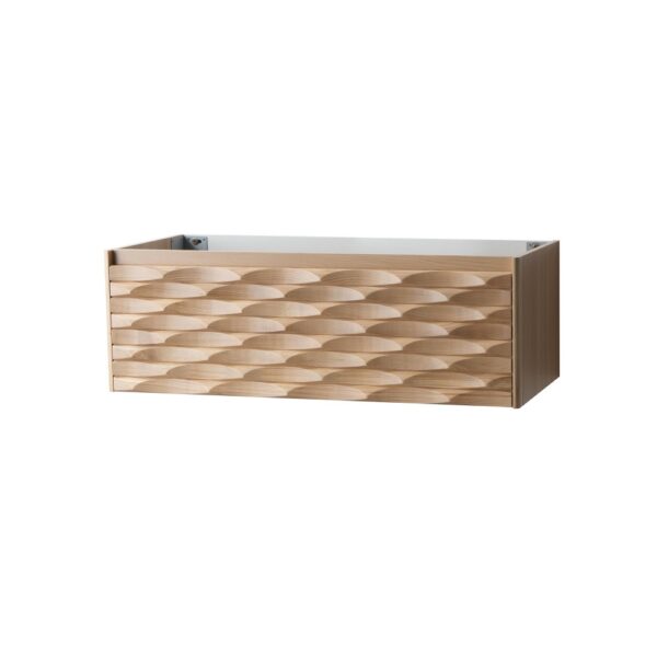 Magnolia wastafelonderkast 1 lade greeploos soft close 119x40x52 cm licht eiken